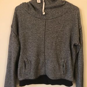 American eagle Heather gray scuba neck sweatshirt
